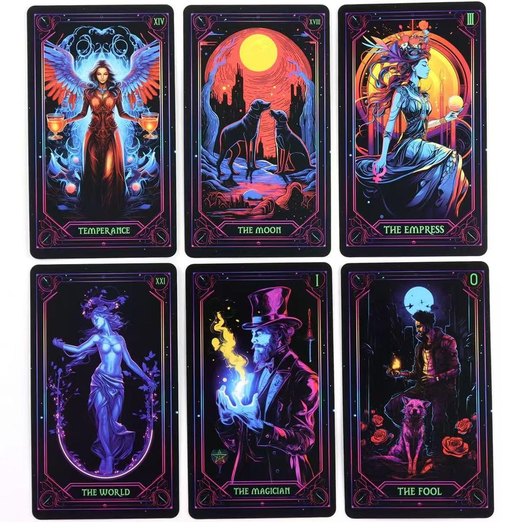 10.3*6cm Inspired Neon Tarot Neon Art Inspired Rider Waite