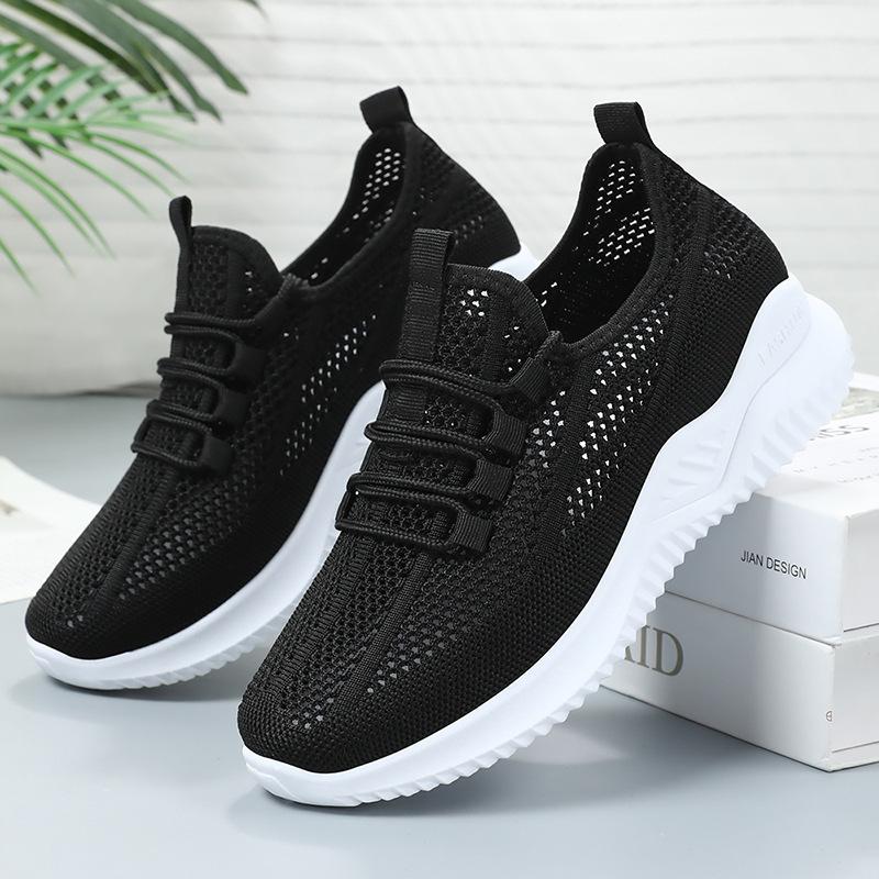 Women's Shoes Summer New Casual Shoes Mesh Shoes Lightweight Soft-soled Single Shoes Breathable and Comfortable Sports Shoes