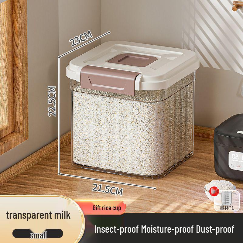 Food Grade Sealed Rice Storage Box - Insect & Moisture-Proof, Large Capacity for Grains & Cereal