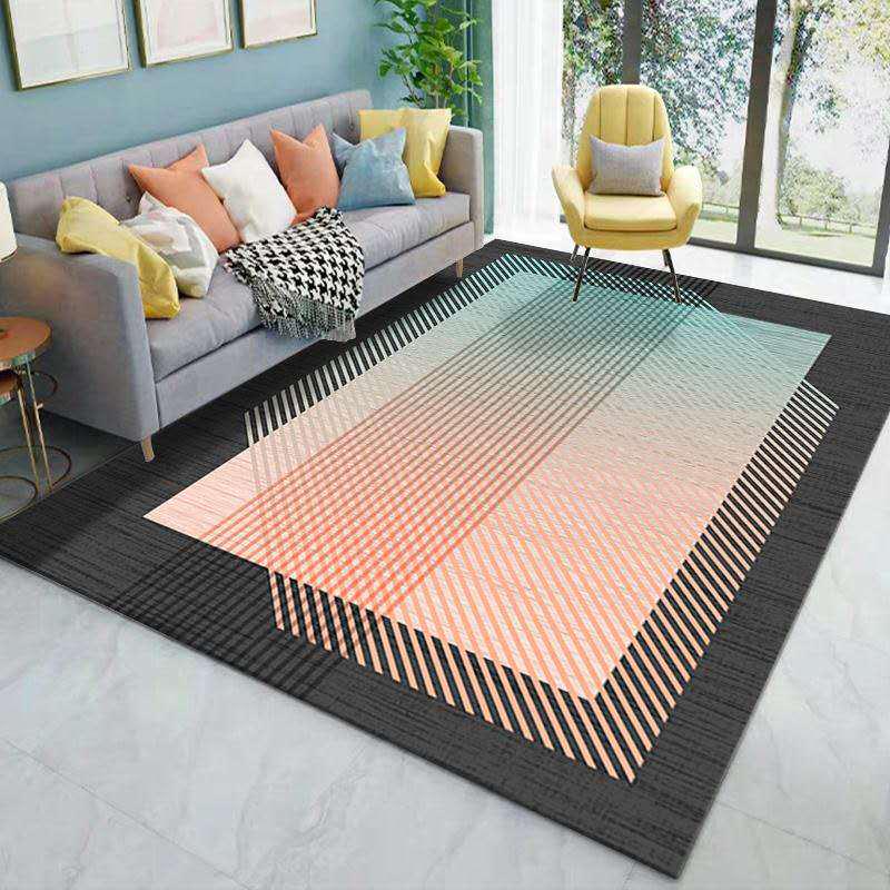 Nordic Geometric Light Luxury Rug for Bedroom, Bay Window, Living Room, and Sofa