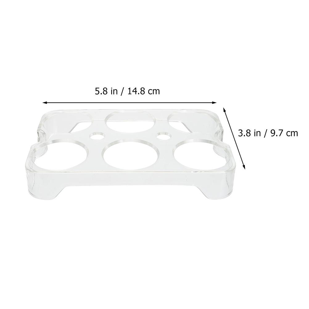 2pcs Egg Storage Box 6 Slots Premium Plastic Reusable Refrigerator Egg Holder Transparent Container Kitchen Fridge Tray