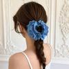 Elegant Gestileerde Blauwe Rozen Kanten Haarclip voor Dames – 2025 Half-Up Haaienklem Haarklem Accessoire