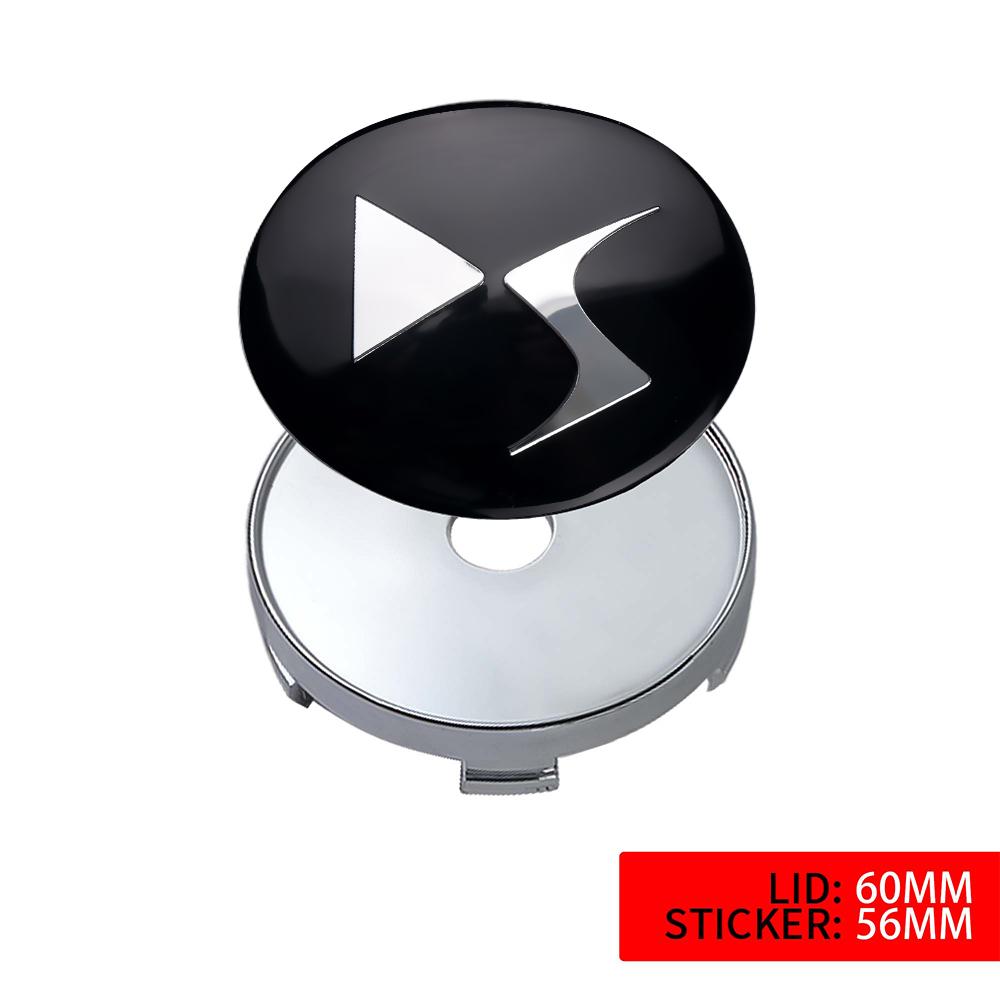 56/60MM Bilhjulscenterkåpa Dekaler Auto Hjulnavkåpa Dekorationsaccessoarer För Citroen C4 Picasso Xsara C5 C1 C2 C3 Saxo