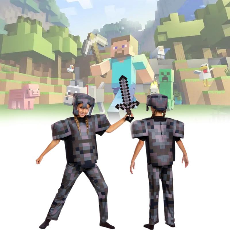 Halloween Minecraft Diamond Armor Series Cosplay Character Performance Costumes
