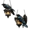 Raven On Lantern Suncatcher Decoration Indoor Outdoor Gothic Halloween Crow