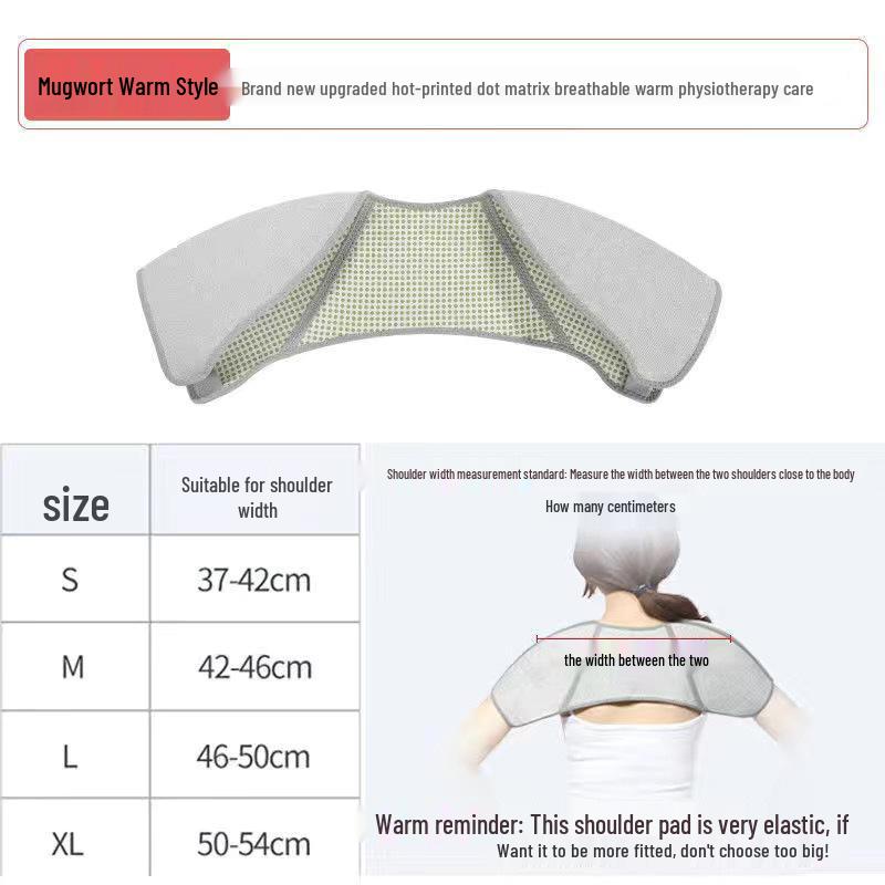 

Men s Self-Heating Mugwort Knitted Shoulder and Neck Protector - Windproof, Fleece-Lined for Warmth M