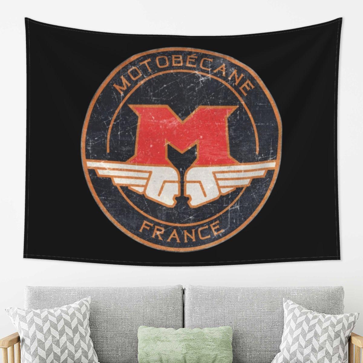 

MOTOBECANE Retro Badge Tapestry Decor Art Aesthetic Tapestries for Living Room Bedroom Home Wall Cloth Wall Hanging 74x94cm(29x37in)