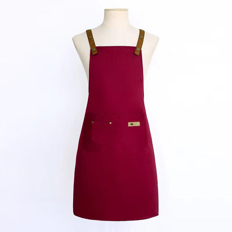 2024 Women's Custom Logo Apron: Trendy Kitchen & Milk Tea Shop Workwear
