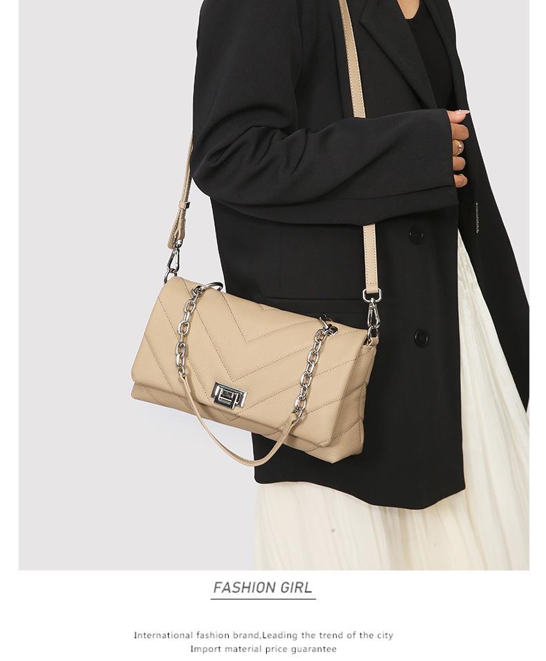 2026 Korean Coco Style Diamond Quilted Cowhide Shoulder & Crossbody Bag