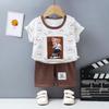 Korean Style Summer Cotton Outfit: Boys' Shorts and Girls' Short-Sleeve Set