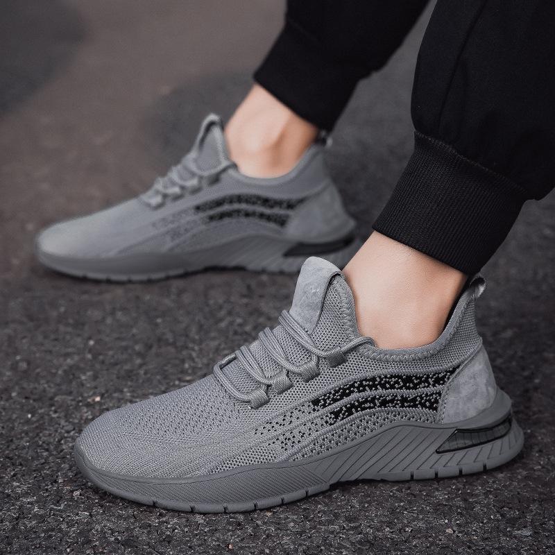 Men's Shoes Men's Breathable Fly-woven Mesh Shoes Thin Sports and Leisure Shoes Lightweight Hollow Mesh Shoes Running Shoes