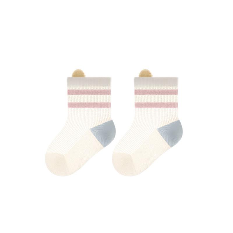 Cute Baby Summer Mesh Socks Fashion Tripe Boy Girl Thin Breathable Short Socks 0-5 Years Kids Cotton Socks