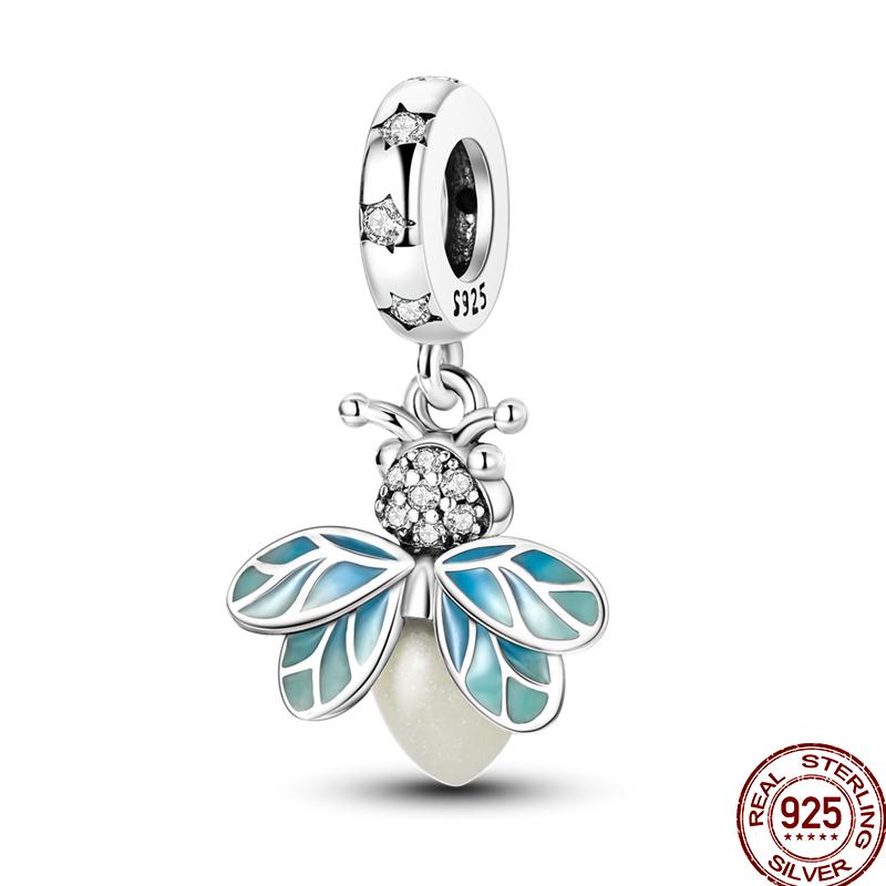 Copper Spring Luminous Insect Butterfly Series Flower Element Gift Beads Suitable For Pan Original Bracelet