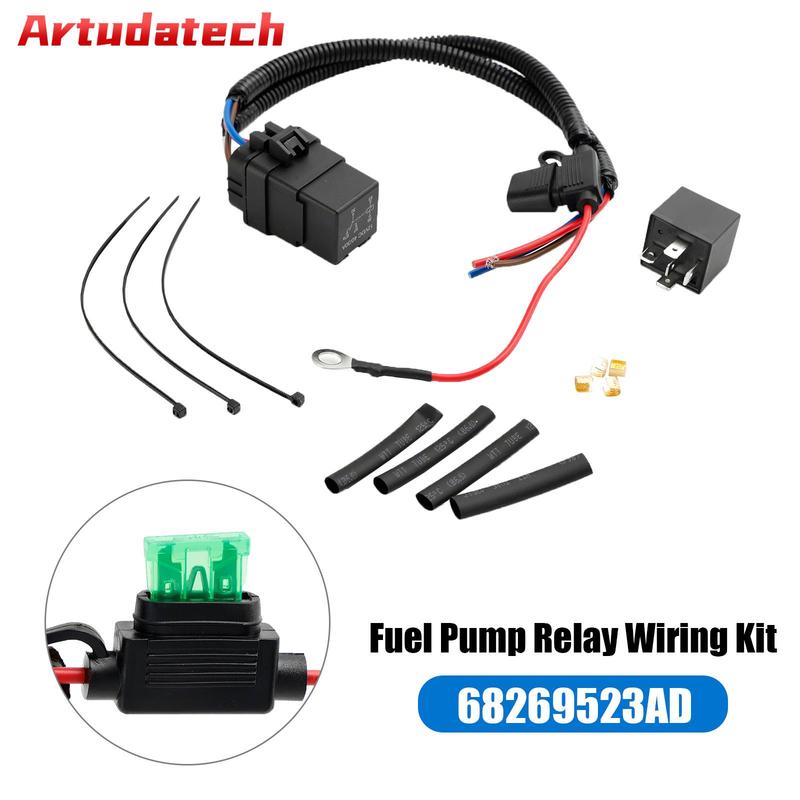 Artudatech Fuel Pump Relay Wiring Kit 68269523AD For Jeep Dodge Chrysler Ram 1500 2011 2012 2013