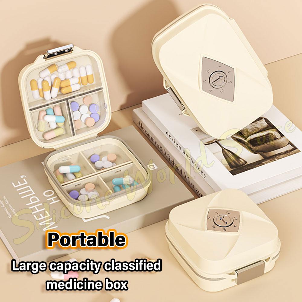 SW 7 Grids Pill Storage Box Portable Travel Medicine Box One Week 7 Days Daily Organizer Pills Case Jewelry Box Pill Container