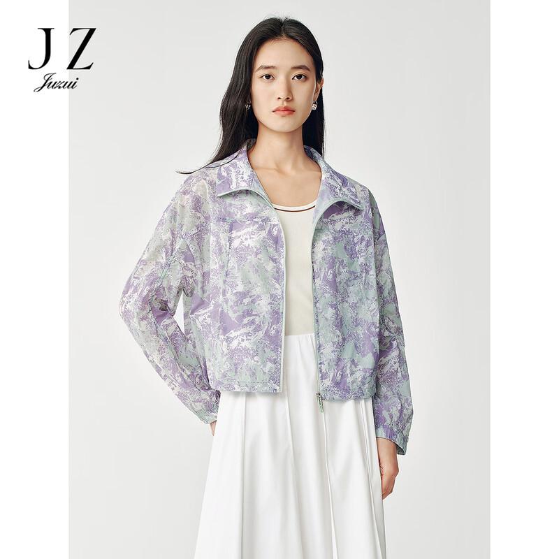 JUZUI Women s Casual Printed Loose Jacket XL