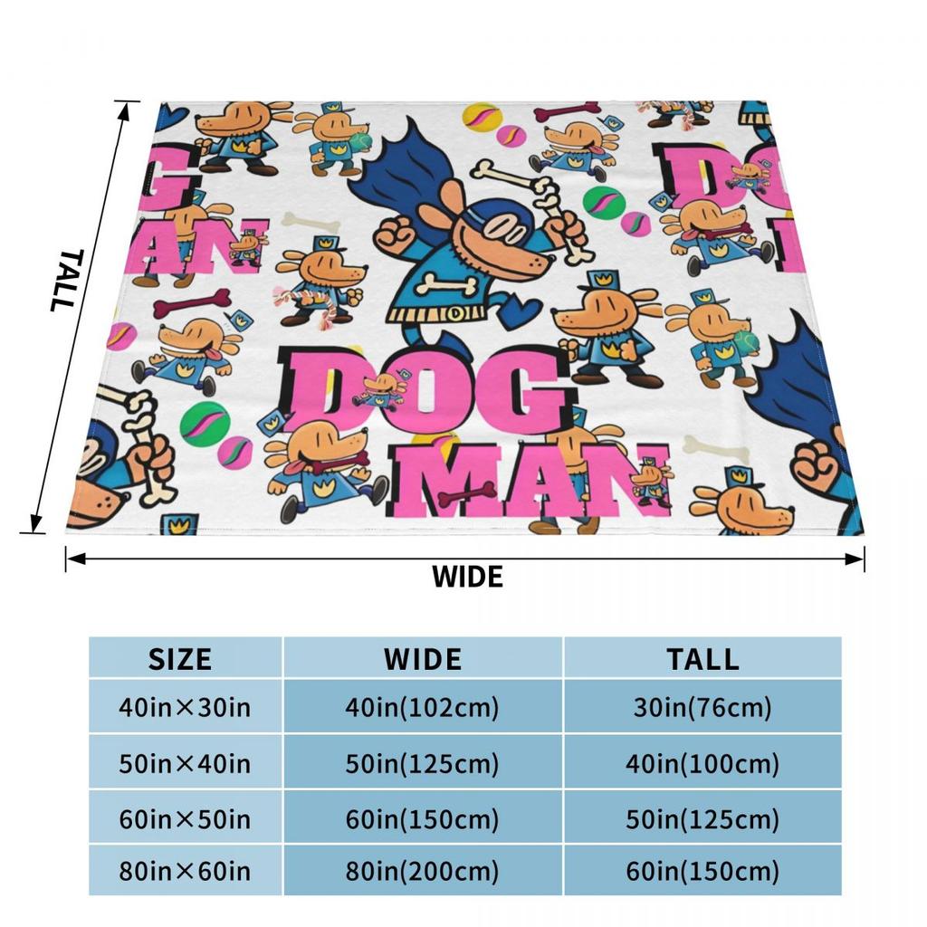 Dog Man Dogman Movie Comic Fleece Blanket Cartoon Animals Funny Throw Blankets for Home 200x150cm Plush Thin Quilt