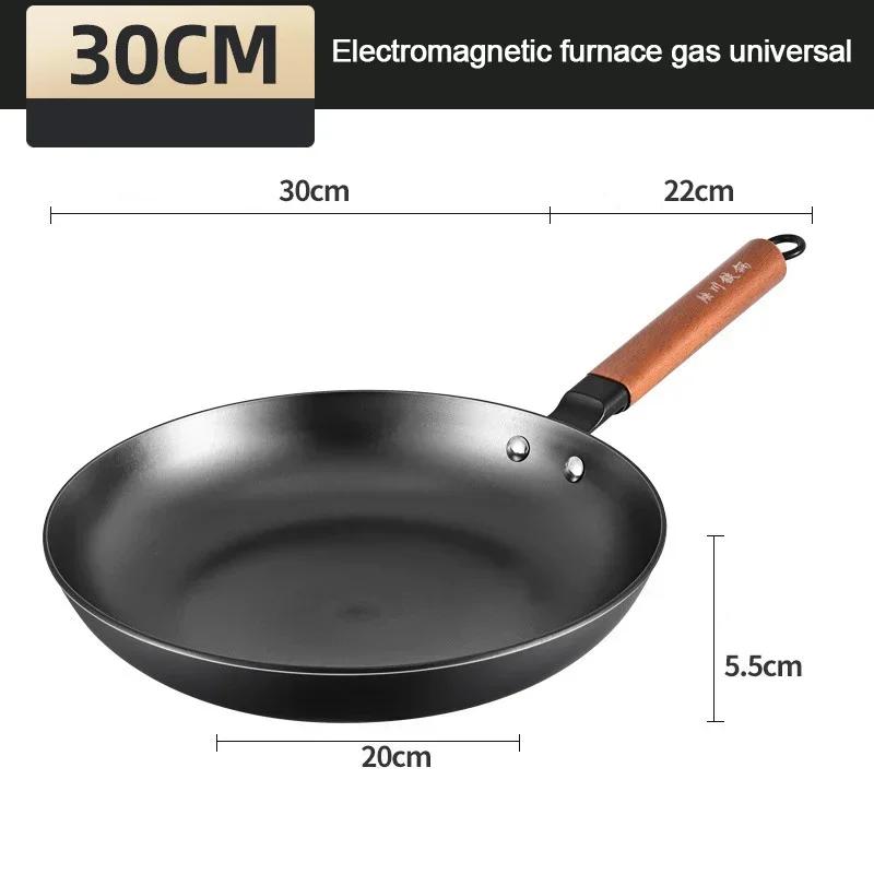 Cast Iron Frying Pan,Non Stick Pan Fried Steak Wok Uncoated  Pot Kitchen Cookware For Gas Stove and Induction Cooker