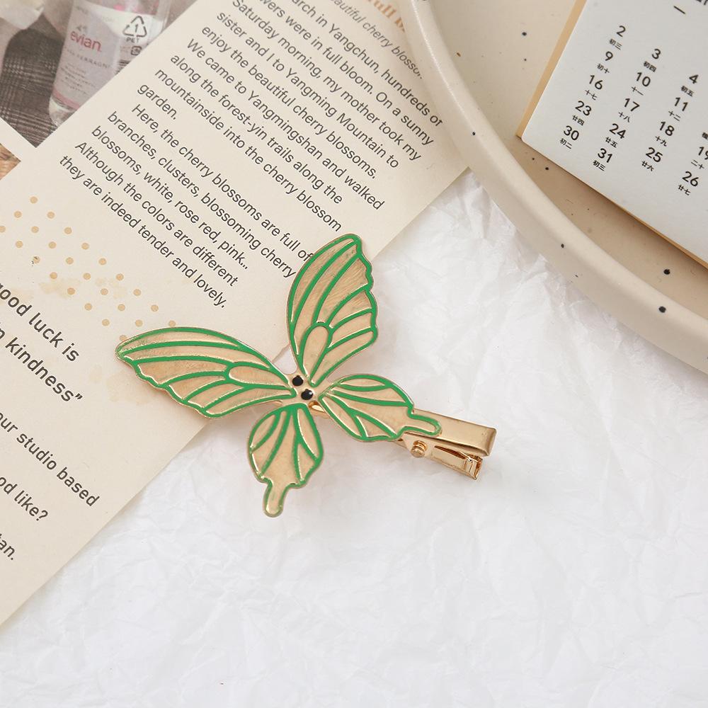 1 Stück Farbe Zufällig Neue Entenschnabelspange Schmetterling Legierung Haarspange Süßes Kinder Mädchen Haaraccessoire Haarspange Seitenclip