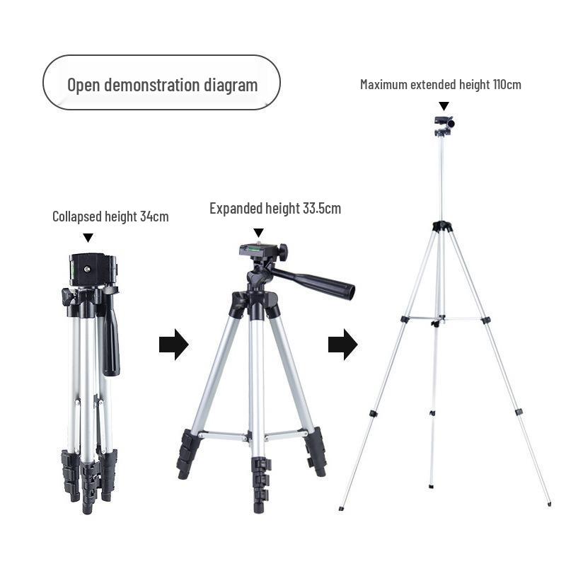 Compact Camera Tripod & Mobile Phone Holder for Selfie, Live Streaming, and Photography