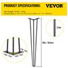 Hairpin Table Legs 20 Inch Black Set of 4 Desk Legs Each 220lbs Capacity Hairpin Desk Legs 3 Rods for Bench Desk Dining End Table Chairs Carbon Steel