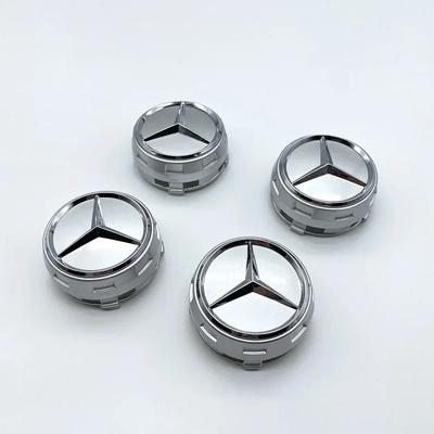 C200 E200 New 2025 For Mercedes Benz New 4pcs 75mm Black Red Raised Car Styling Wheel Center Cap Hub Covers Badge For Mercedes B