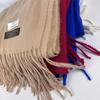 New Black Scarf Cashmere Woman Wool Ladies Scarf 2026 Solid Color Warm Checkered Scarf Women's Winter Scarves Autumn 13 Colors
