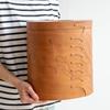 AXCIS Shaker Shaker Trash Can with Natural Wood Storage Handmade Dustbin, Box, Lid, Box,