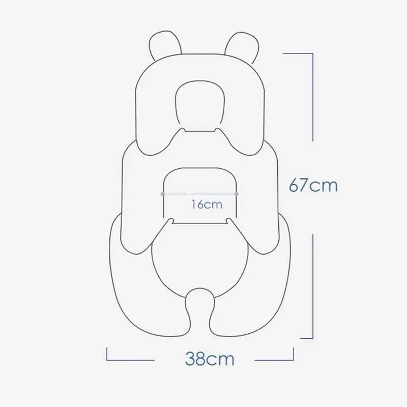 Baby Stroller Seat Cushion Infant Double-Sided Safety Seat Pad Thick Warm Universal Child Cart Mattress Mat Stroller Accessories