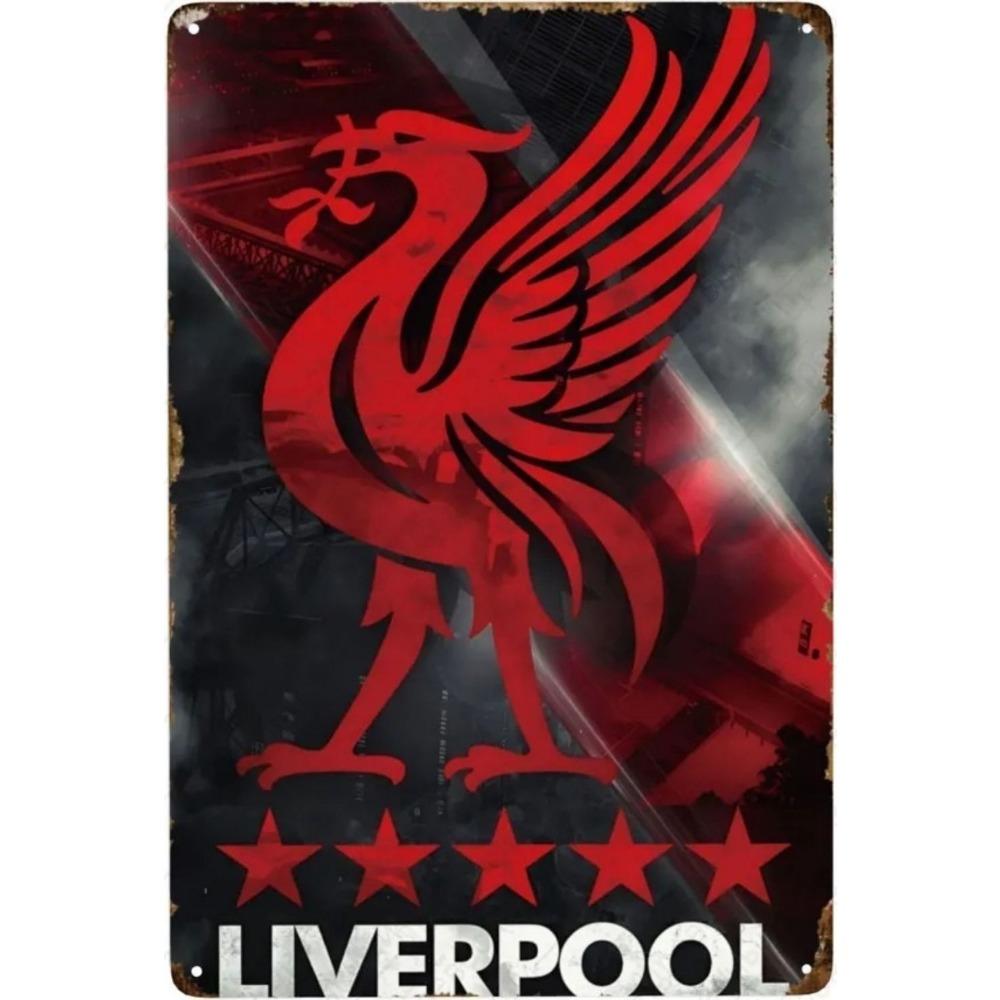 Ливерпуль-Винтажная жестяная табличка с логотипом кафе-бара-ночного клуба 20*30см