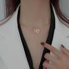 Minimalist Temperament Heart-Shaped Necklace Double Heart Pendant Necklace For Women Wedding Parties Friends Jewelry Gifts