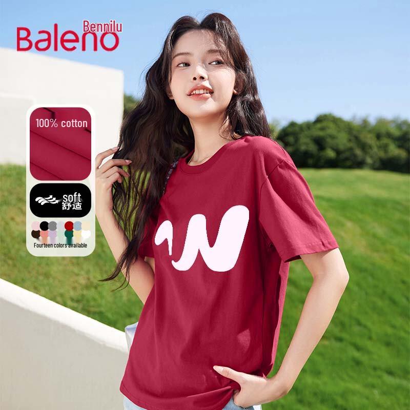

Baleno Women s Pure Cotton W-Print Short Sleeve T-Shirt 3XL