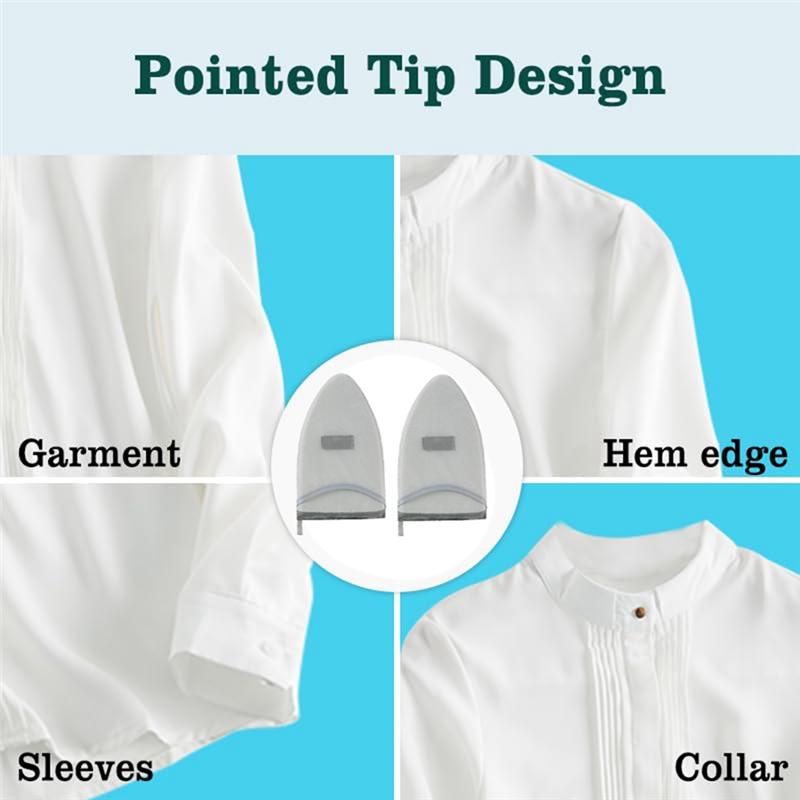 Practical-2Pcs Handheld Ironing Board Resistant Steamer Mitt  With Finger Loop Mini Ironing Board