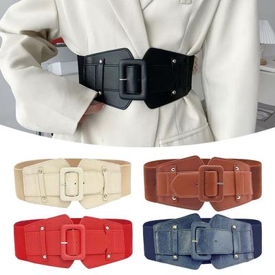 PU kůže Elastické Cummerbunds Široký pas Pásek K sukni Šaty Top Oblečení Džíny