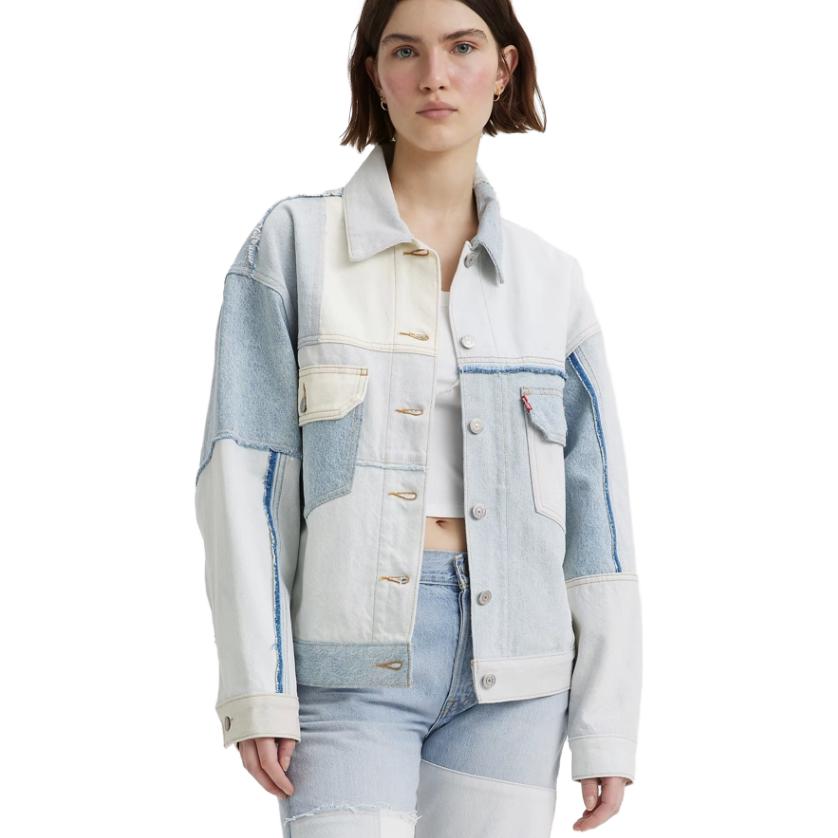 Levis Džínsová bunda Color Block Dámske bundy Modrá Viacfarebná A6050-0000