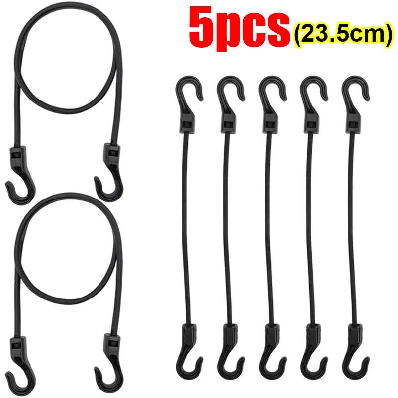 32cm Cycling Luggage Binding Ropes Camping Accessories Strechable Bungee Cord Elastic Rubber Rope 20-1pcs with Hook Versatile