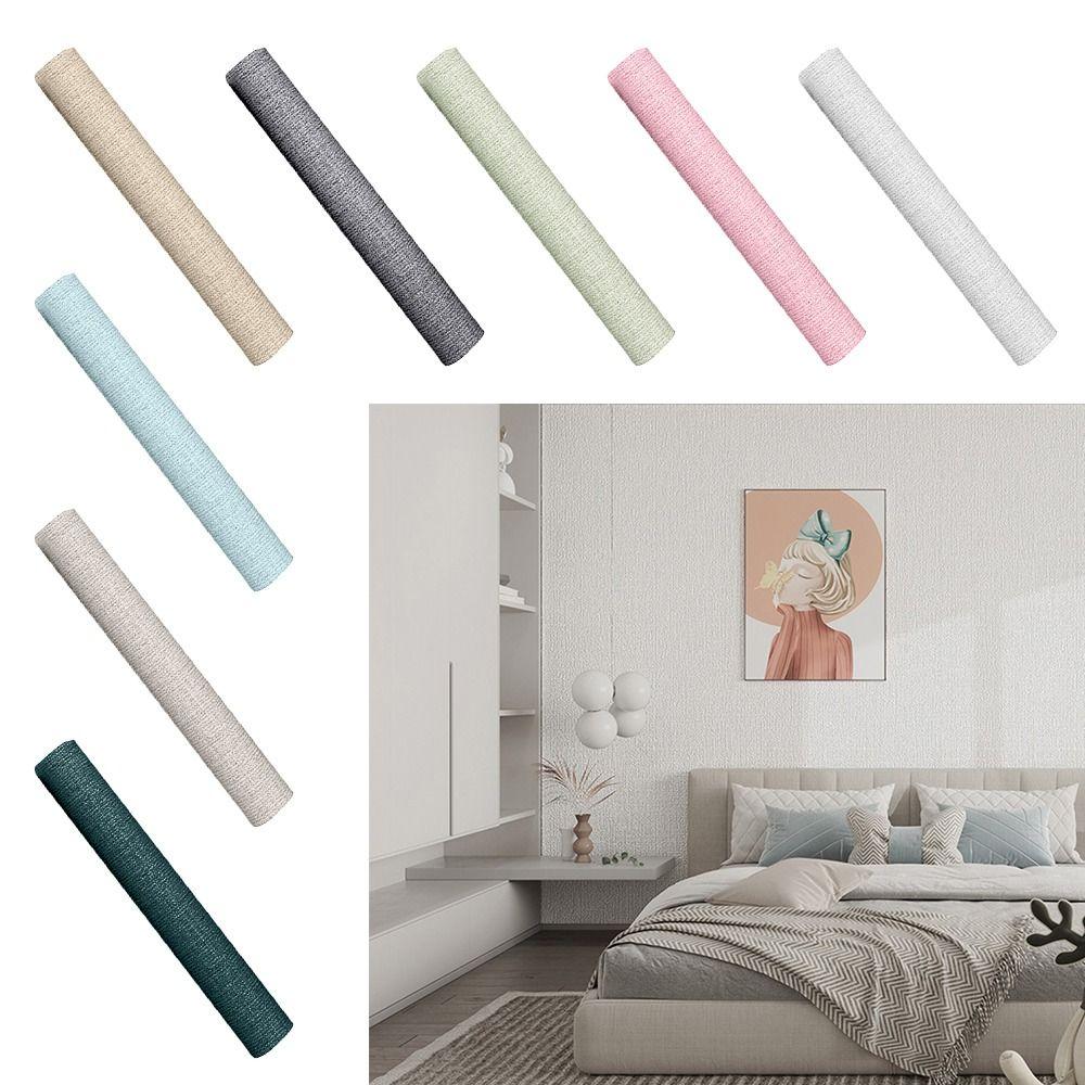 Leinen 3D Wandaufkleber Wasserdicht Kollisionsschutz Tapete Feuchtigkeitsbeständig Selbstklebend Hintergrundwandpolster