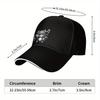 Cute Nerd Cat Music Lover Graphic Baseball Cap Adjustable Cotton Casual Dad Hat for Unisex Adults
