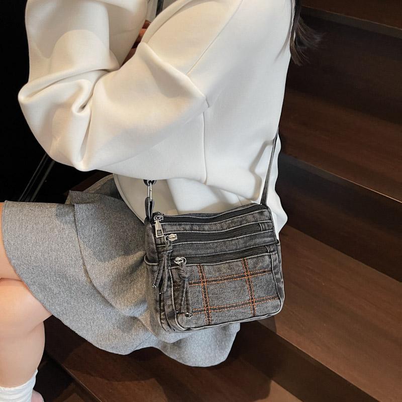 Shoulder Bag Women's Crossbody Bag Denim Small Square Bag