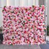 Pink Artificial Flower Wall Backdrop for Wedding and Outdoor Decor