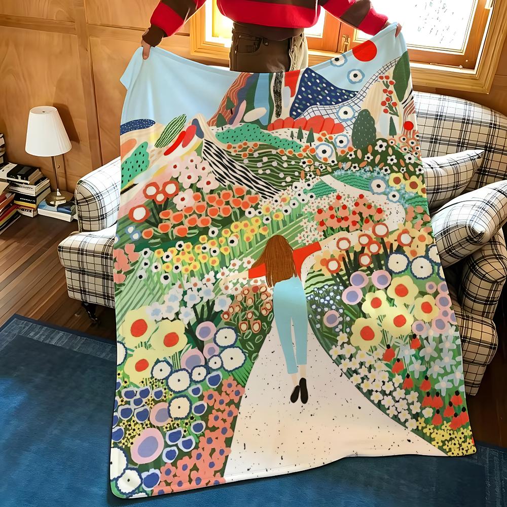 Artist M-Marina E-Ester C-Castaldo Throw Flannel Cozy Print Blanket, Portable, Durable Machine Washable cute Cool