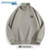 Jeanswest Men's Heavyweight Cotton Half-Zip Pullover Sweatshirt