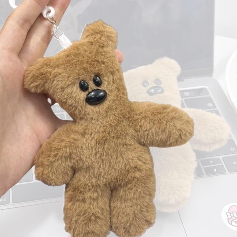 Teddy Bear Cute Plush Pendant Keychain Key Holder Decoration Bag Gifts Charm