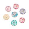 10Pcs Round Heart Pentagram Decorative Wood Buckle Handmade DIY Doll Costume Button