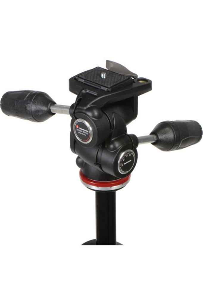 Manfrotto 290 Series Dual Aluminum Tripod MK290DUA3-3W 3-Way Head 4kg Load Capacity Max Height 175.5cm Min Height 5.5cm Lightweight 2.59kg Low-Angle