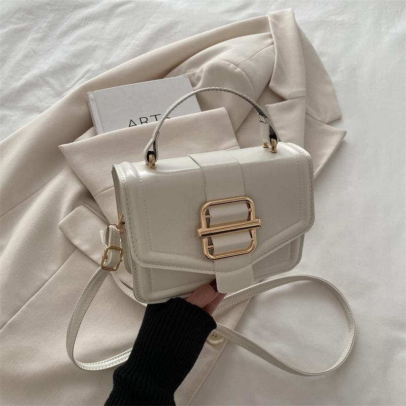Fashion ins simple women's bag portable small square bag women's spring new shoulder messenger bag new design