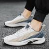 Men Mesh Breathable Platform Sneakers Summer New Trendy Versatile Lace-up Air-cushion Running Shoes Lightweight Tenis Shoes 2024