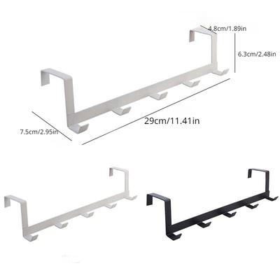 5 Hooks Hanging Door Rack Organizer Clothes Door Hanger Hooks Course Door Rack Paper Towel Holder