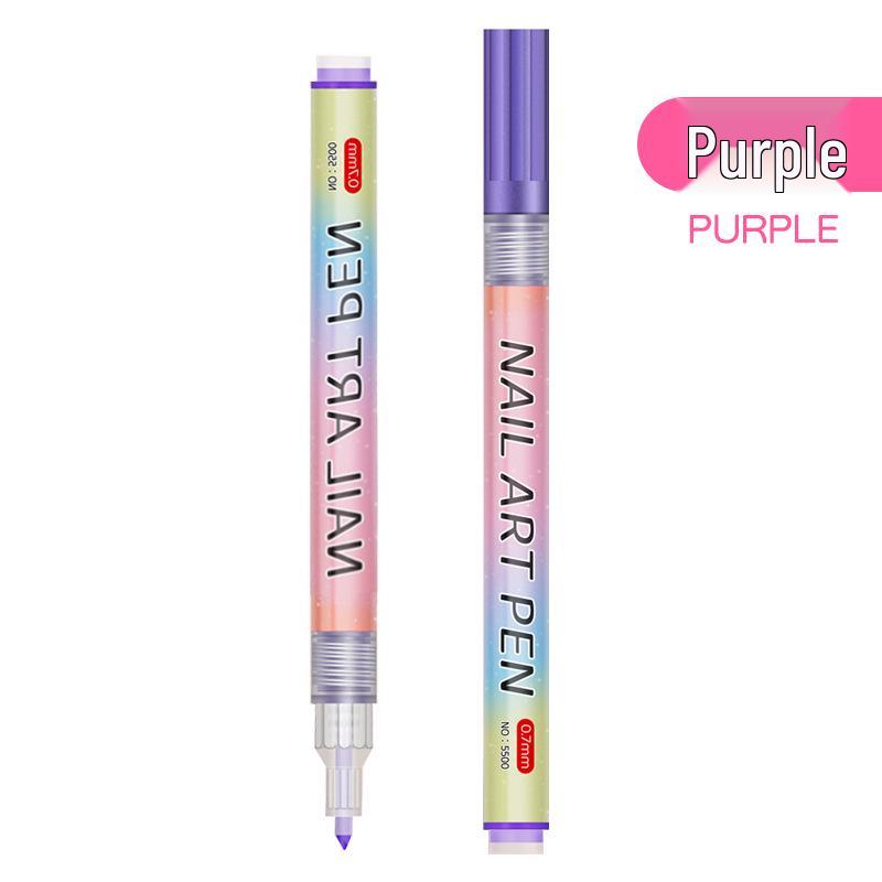 12-Color Acrylic Nail Art Marker Set - Quick-Drying, Nail Salon Painting & DIY Flower Liner Pen.