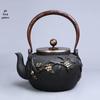 Gilded Flower Pattern Ceramic Teapot